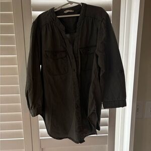 Women’s  Black Button-Up Shirt. Size medium. Like new